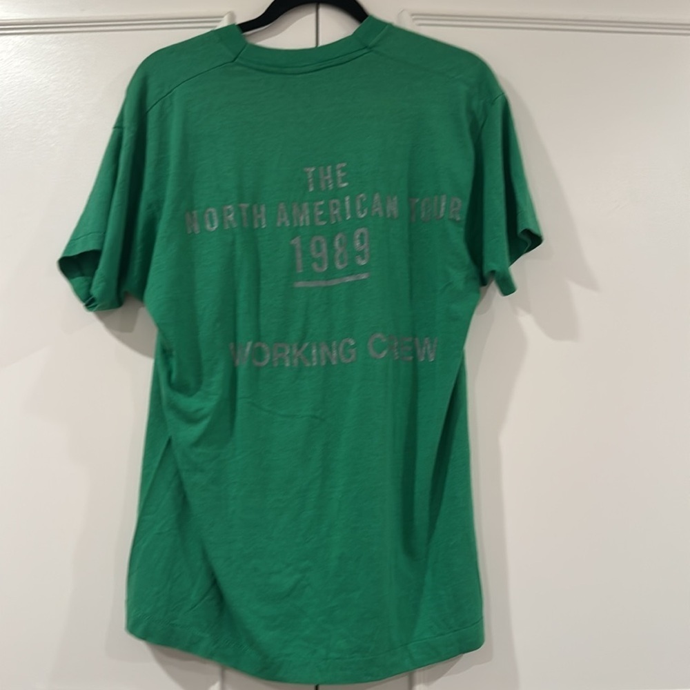 Rolling Stones Green Steel Wheels 1989 Tour Working Crew T-Shirt Size XL - Picture 4 of 7